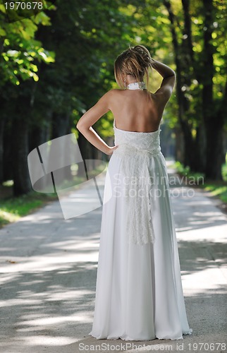 Image of beautiful bride outdoor