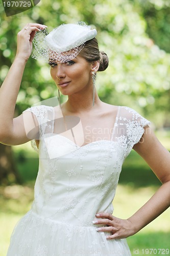 Image of beautiful bride outdoor