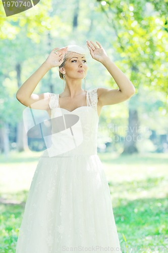 Image of beautiful bride outdoor