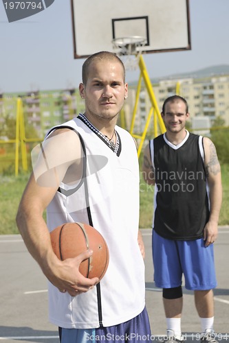 Image of basketball players team