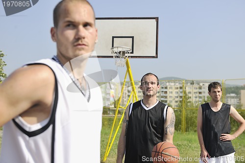 Image of basketball players team