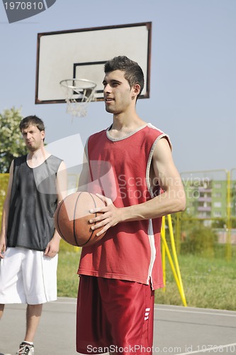 Image of basketball players team