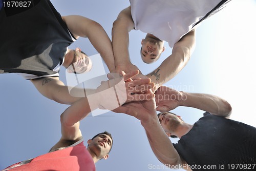 Image of basketball players team