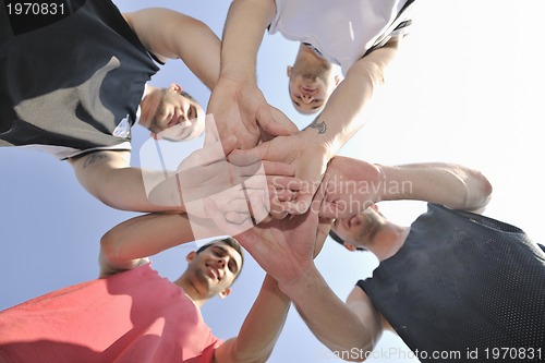 Image of basketball players team