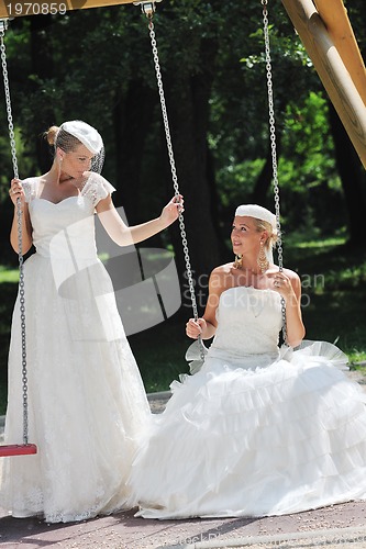 Image of beautiful bride outdoor