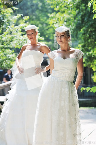 Image of beautiful bride outdoor