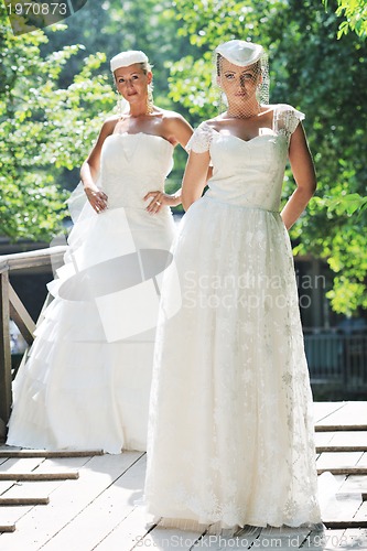 Image of beautiful bride outdoor