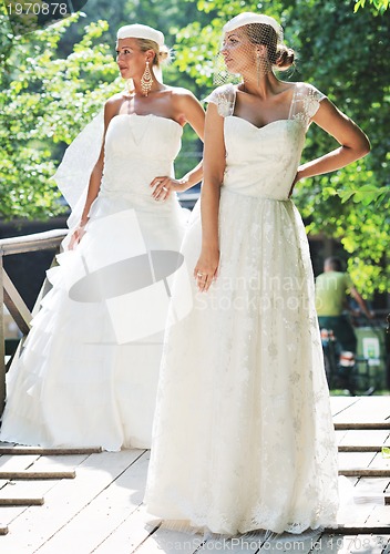 Image of beautiful bride outdoor