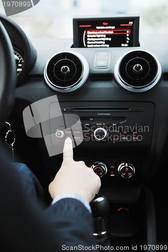 Image of man using car navigation