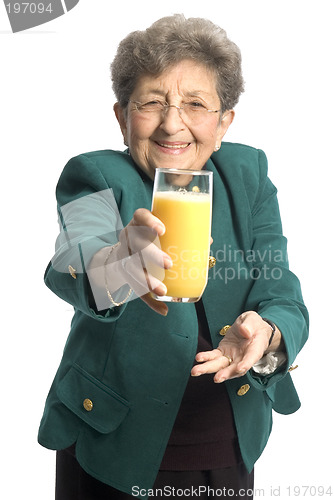Image of woman with orange juice
