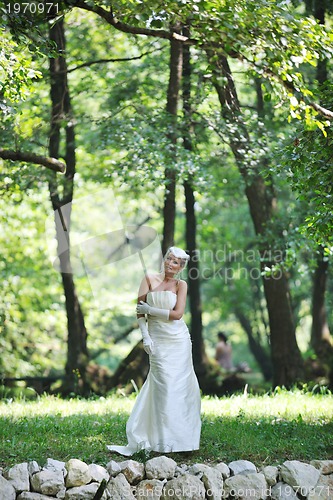 Image of beautiful bride outdoor
