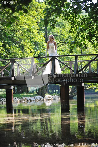 Image of beautiful bride outdoor