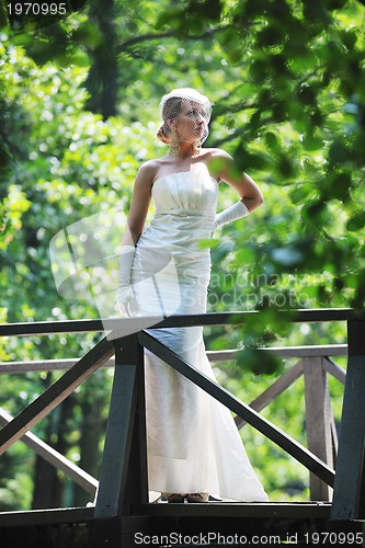 Image of beautiful bride outdoor