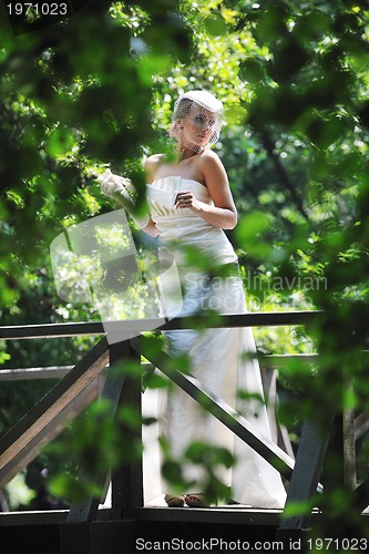 Image of beautiful bride outdoor