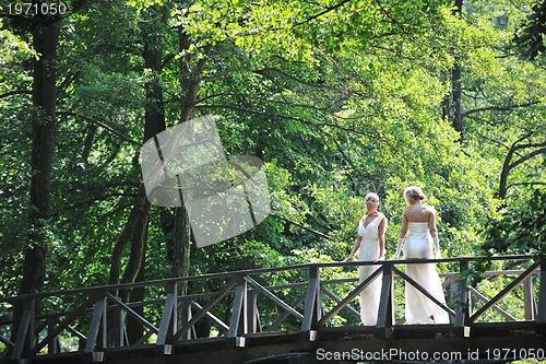 Image of beautiful bride outdoor