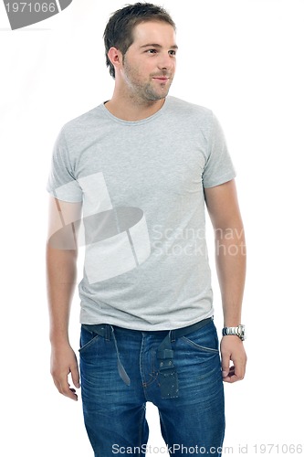 Image of healthy fit young man islated on white background