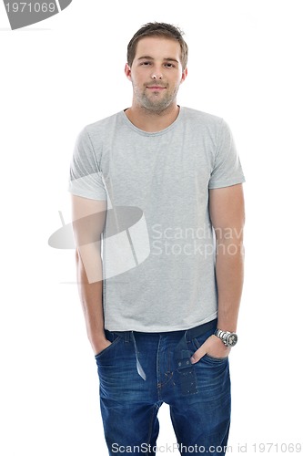 Image of healthy fit young man islated on white background