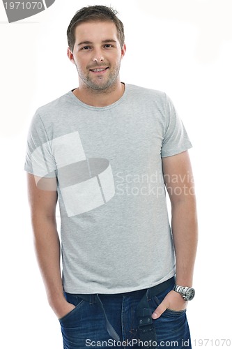 Image of healthy fit young man islated on white background