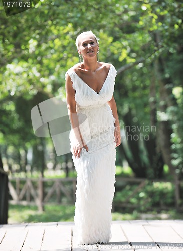 Image of beautiful bride outdoor