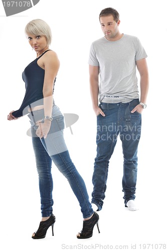 Image of young couple isolated on white backround