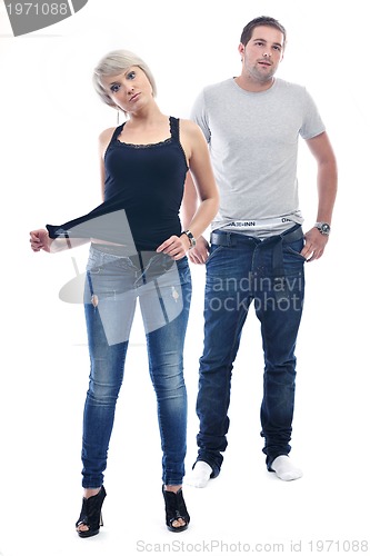 Image of young couple isolated on white backround