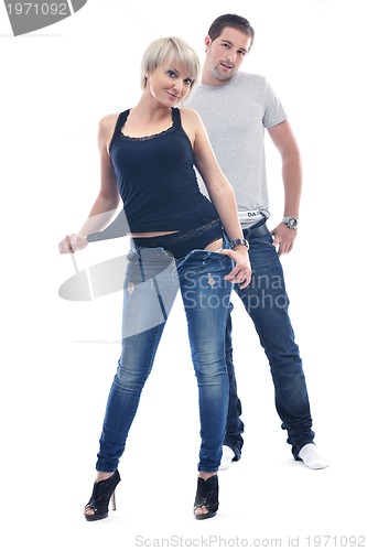 Image of young couple isolated on white backround