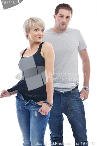 Image of young couple isolated on white backround