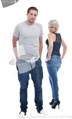 Image of young couple isolated on white backround