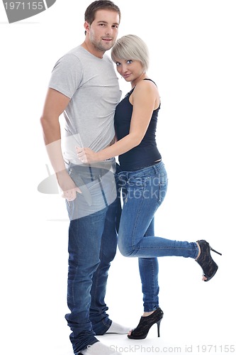 Image of young couple isolated on white backround