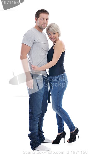 Image of young couple isolated on white backround
