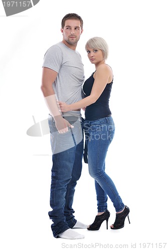 Image of young couple isolated on white backround