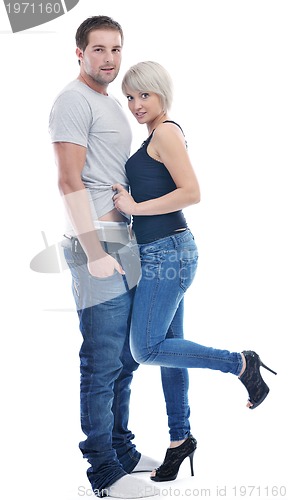 Image of young couple isolated on white backround