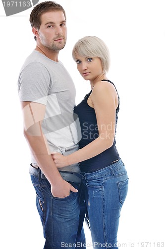 Image of young couple isolated on white backround