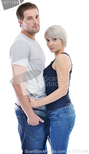 Image of young couple isolated on white backround