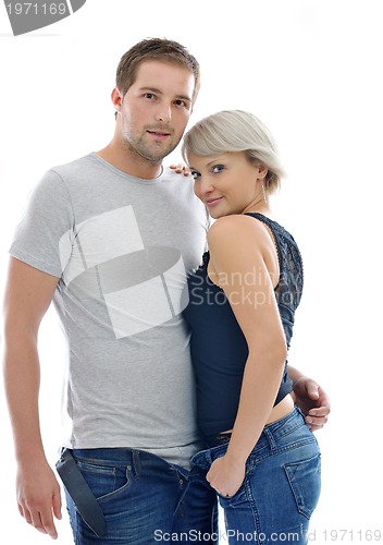 Image of young couple isolated on white backround