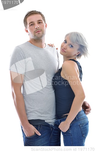 Image of young couple isolated on white backround