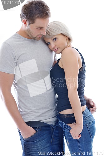 Image of young couple isolated on white backround