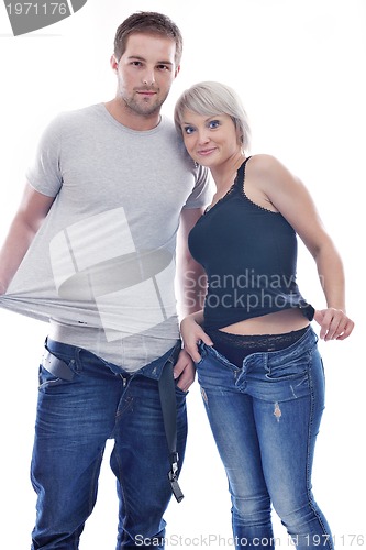 Image of young couple isolated on white backround