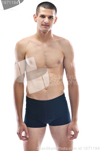 Image of healthy fit young man islated on white background