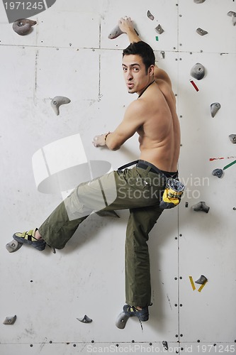 Image of man exercise sport climbing