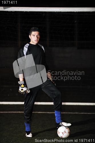 Image of soccer   goal keeper