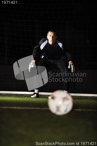 Image of soccer   goal keeper