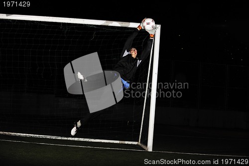 Image of soccer   goal keeper