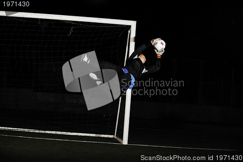 Image of soccer   goal keeper