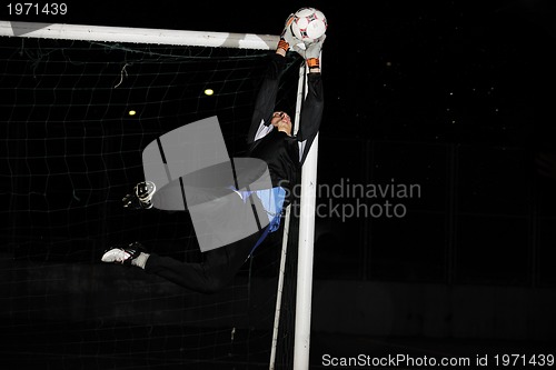 Image of soccer   goal keeper