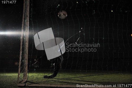 Image of soccer   goal keeper