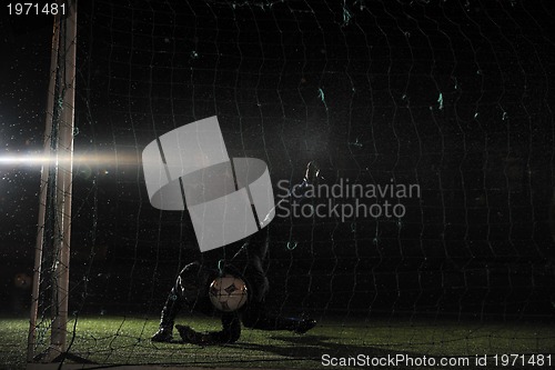 Image of soccer   goal keeper