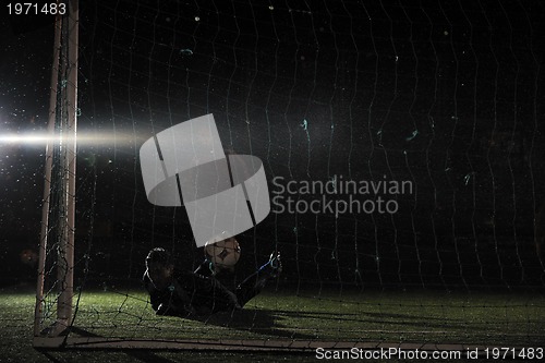 Image of soccer   goal keeper