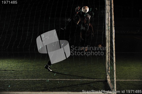 Image of soccer   goal keeper