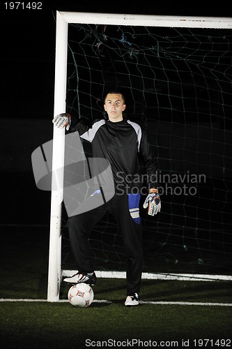 Image of soccer   goal keeper